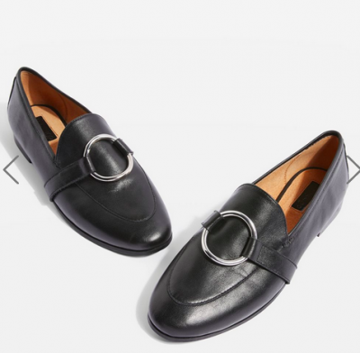 topshop black loafers 400x392 - Style Classics: The Trench Coat