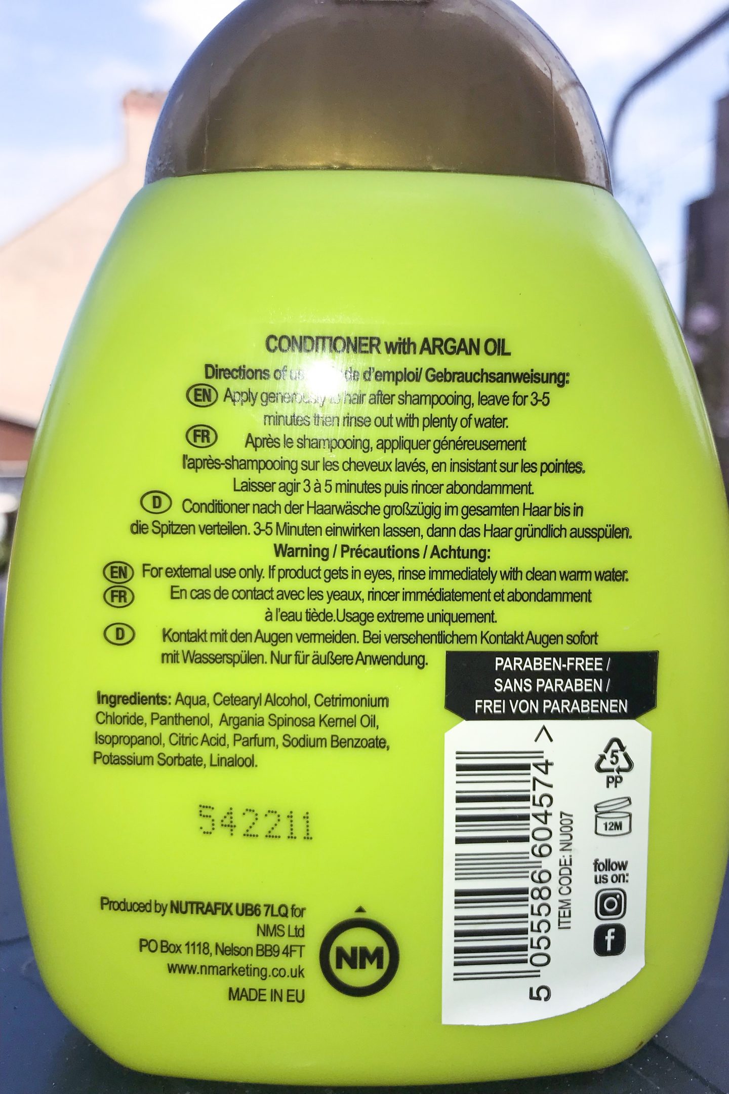 Nutrafix ingredients of conditioner 1440x2160 - Co-Washing - 4 steps to Ultra Moisturised Relaxed Hair [Video]