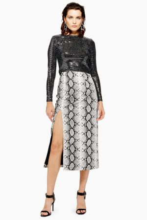 Snake Print Leather Look Pencil Skirt 300x450 - Black Friday Sales