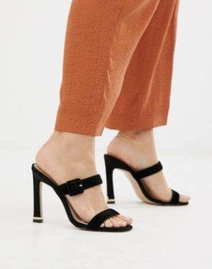 River Island heeled leather sandals with buckle strap in black 300x382 - The Fashion Edit - 12 of the Weekly Best
